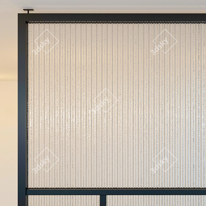 Versatile Glass Partition | Customizable Design 3D model image 3