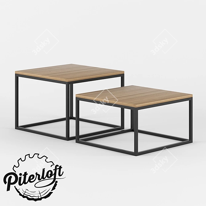 Rolling Wood Tables 3D model image 1