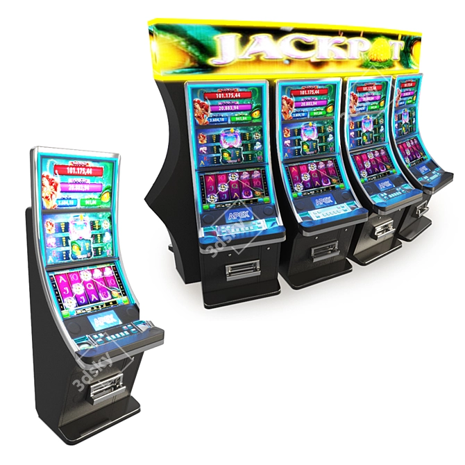 Apex PPSL Slot Machine: Immersive Gaming Experience 3D model image 1