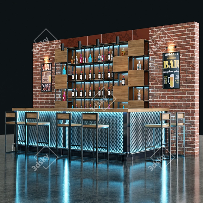 Urban Loft Bar 3D model image 1