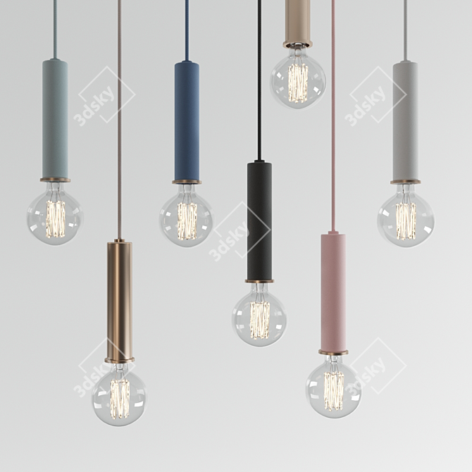 Elegant Ebarza Pendant Lamp 3D model image 1