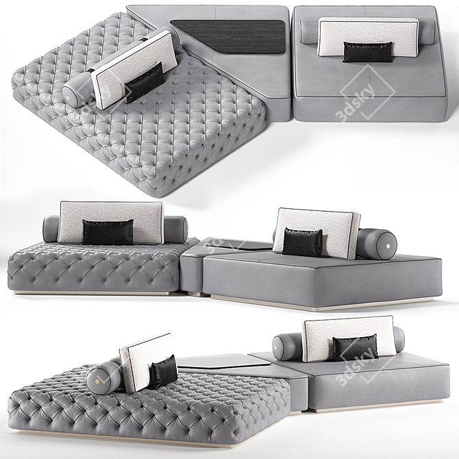 Luxurious Cavalli Darlington2 Sofa: Ultimate Comfort and Elegance 3D model image 1