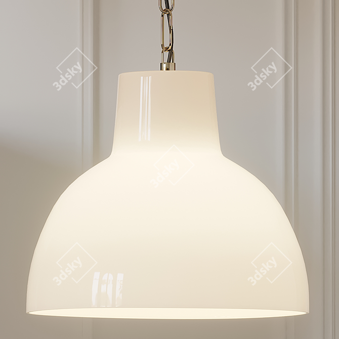 Elegant Glass York Pendant Lamp 3D model image 2