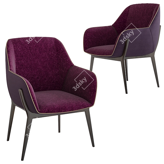 Nested Comfort: Nido Armchair 3D model image 1