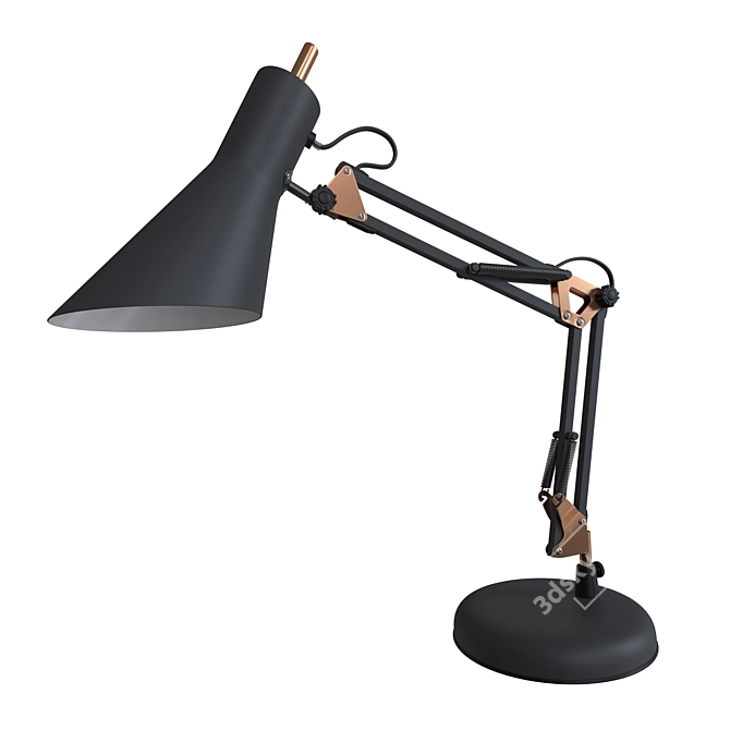 Black Metal Office Table Lamp: Norden 01032/1 3D model image 1