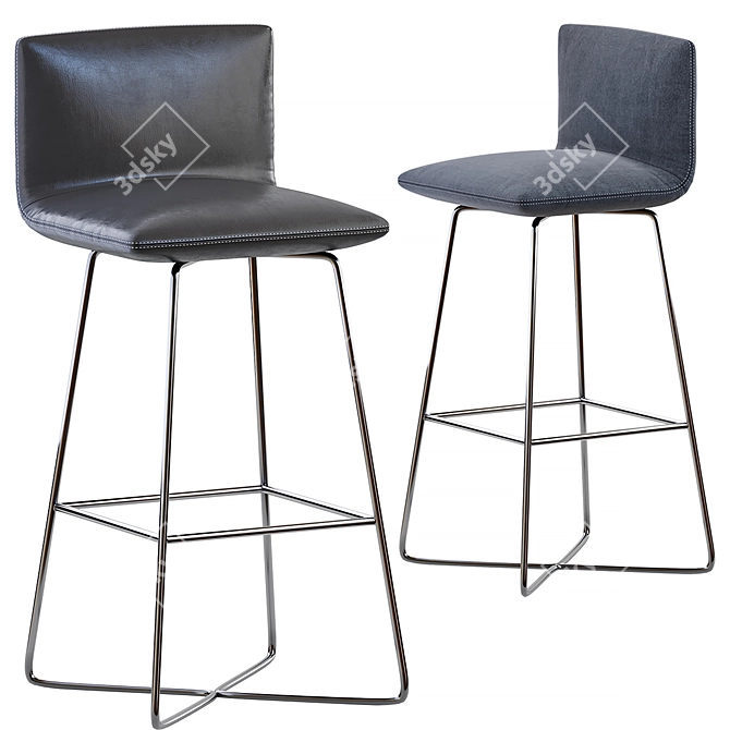 Jalis Variant 1: Modern Millimeter Perfect Barstool 3D model image 1