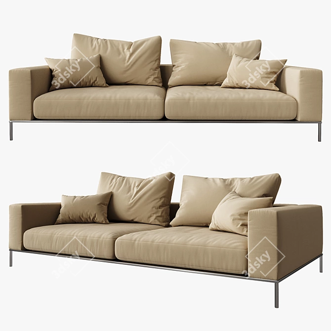 Sleek Savoye Sofa: Modern Elegance 3D model image 1