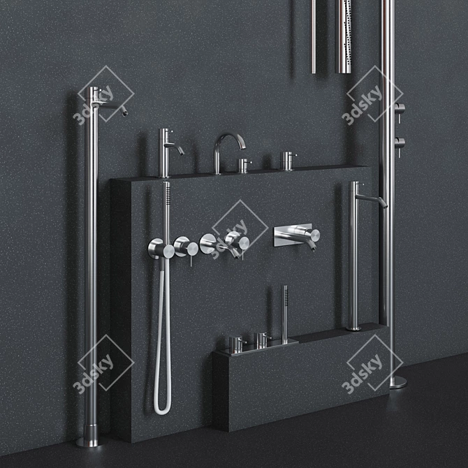 Z316 Mono Collection: Modern Bathroom Fixtures 3D model image 1