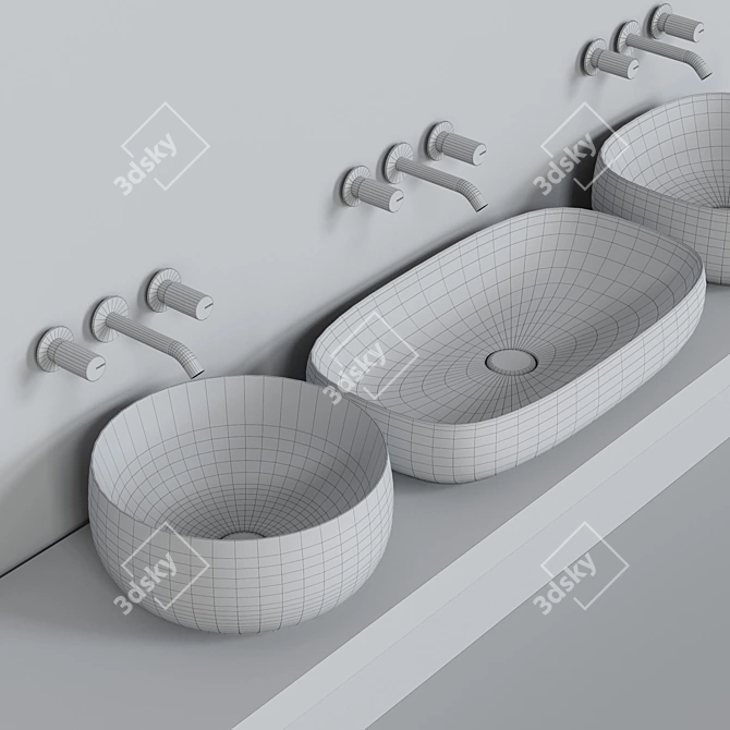 Culla Bathroom Set: Innovative Design by Rexa Design 3D model image 2