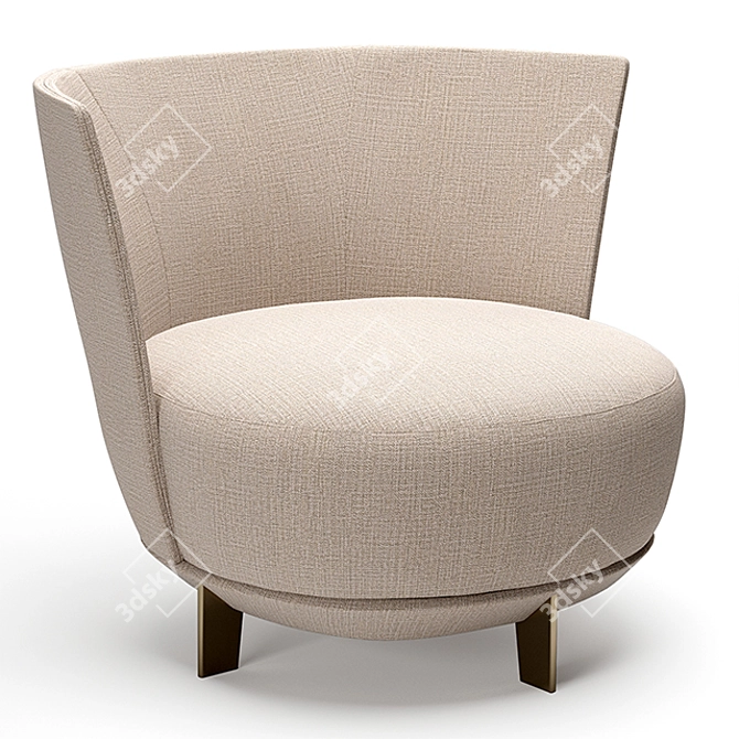 Alberta Armchair: Jammin' Comfort 3D model image 1