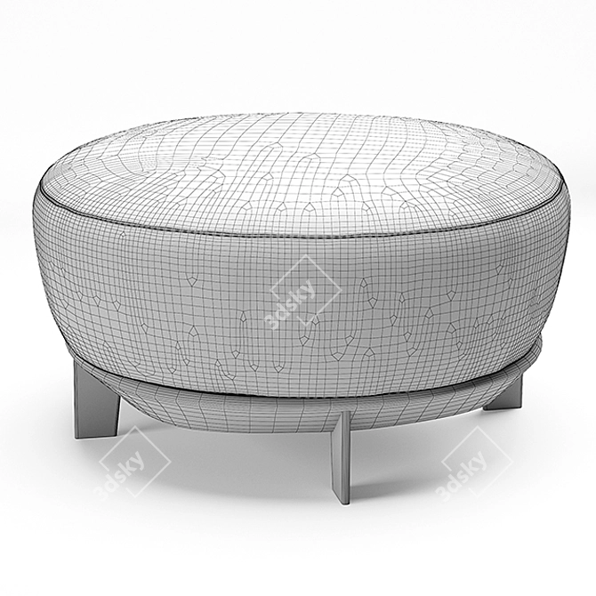 Alberta Bliss Pouf: Stylish Comfort for Your Home 3D model image 3