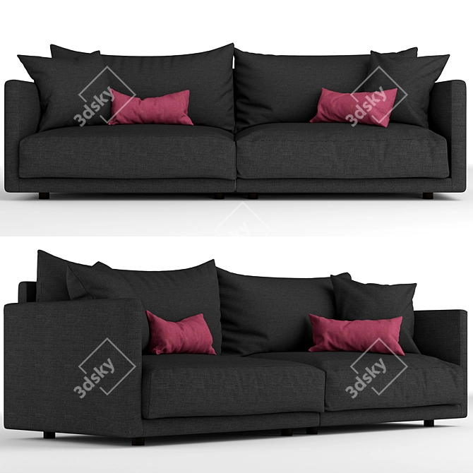 Stylish Novamobili Mac Sofa 3D model image 1