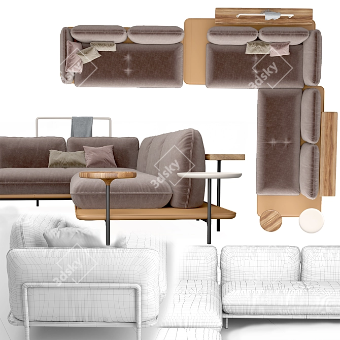 Redefining Modern Comfort: ROLF BENZ ADDIT Sofa 3D model image 3