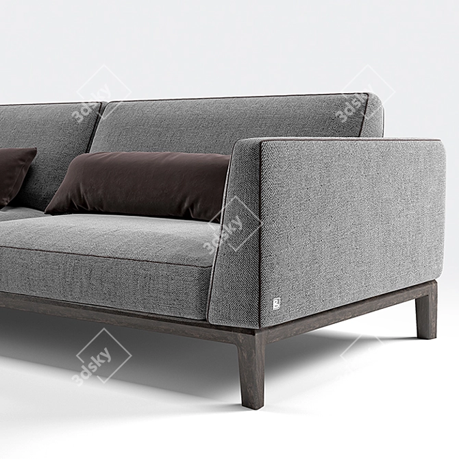 Elegant Akita Busnelli Sofa: Castello Lagravinese Design 3D model image 2