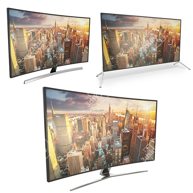 Immersive HD TV: Flat and Curved 3D model image 1