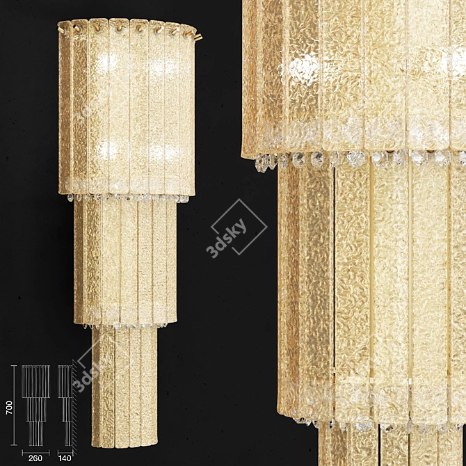 Masiero Glass Atelier Pendant Light 3D model image 1