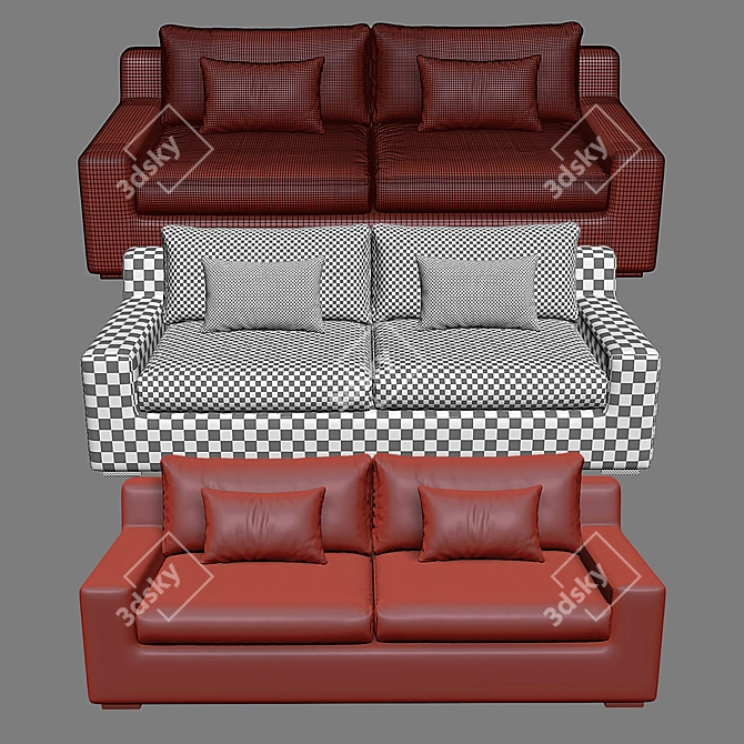 CAYMAN Outdoor Sofa: Stylish & Durable Garden Lounger 3D model image 3