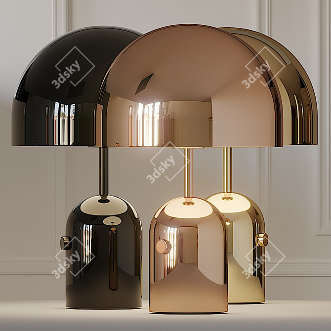 Stylish Table Lamps in Multiple Colors 3D model image 3