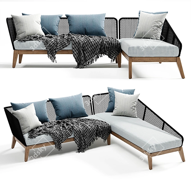 MODLOFT Netta - Stylish and Modern Sofa 3D model image 2