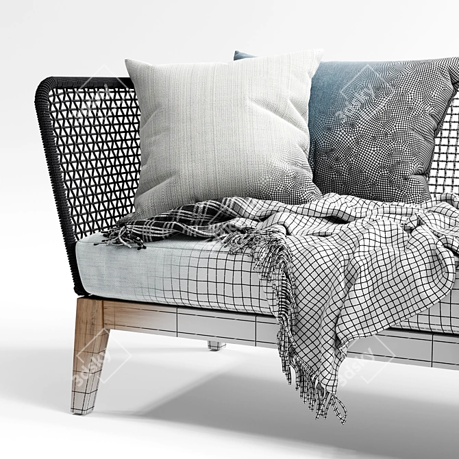 MODLOFT Netta - Stylish and Modern Sofa 3D model image 3