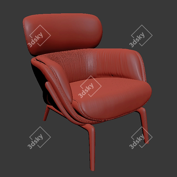 Elegant Elysia Lounge Chair: Modern Comfort in Style! 3D model image 3
