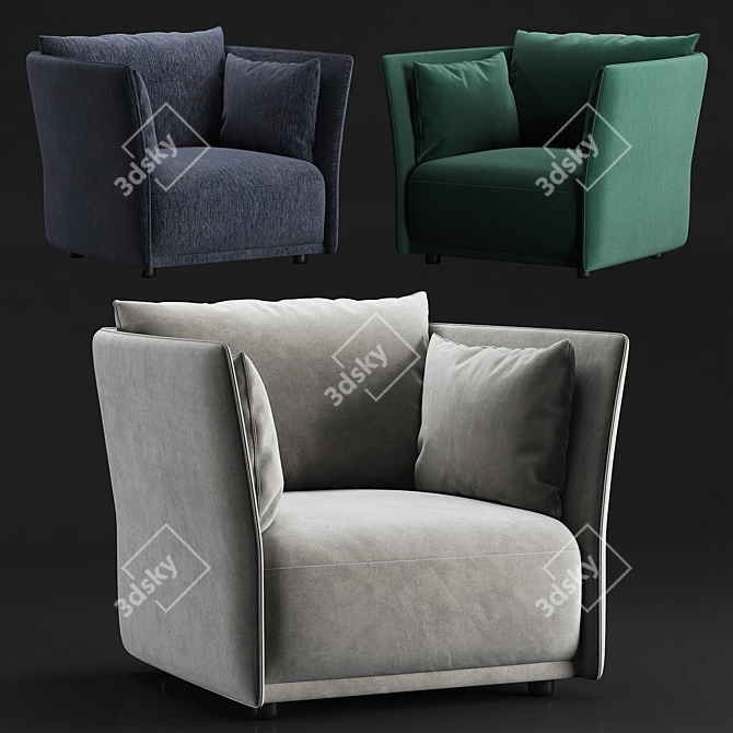 Elegant Allermuir Obris Armchair 3D model image 1