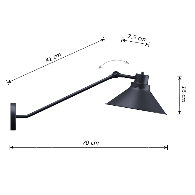 Modern Black/White Lacquered Metal Ceiling Light 3D model image 2