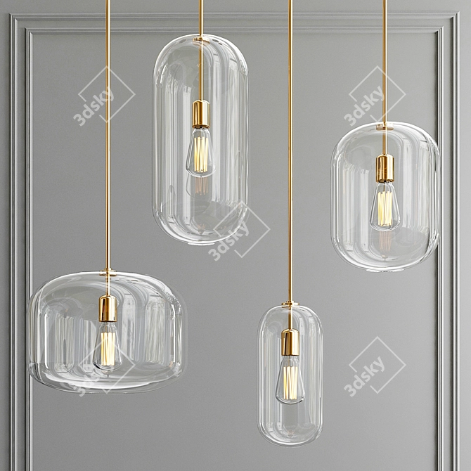 Nature-inspired Gourd Pendants 3D model image 1