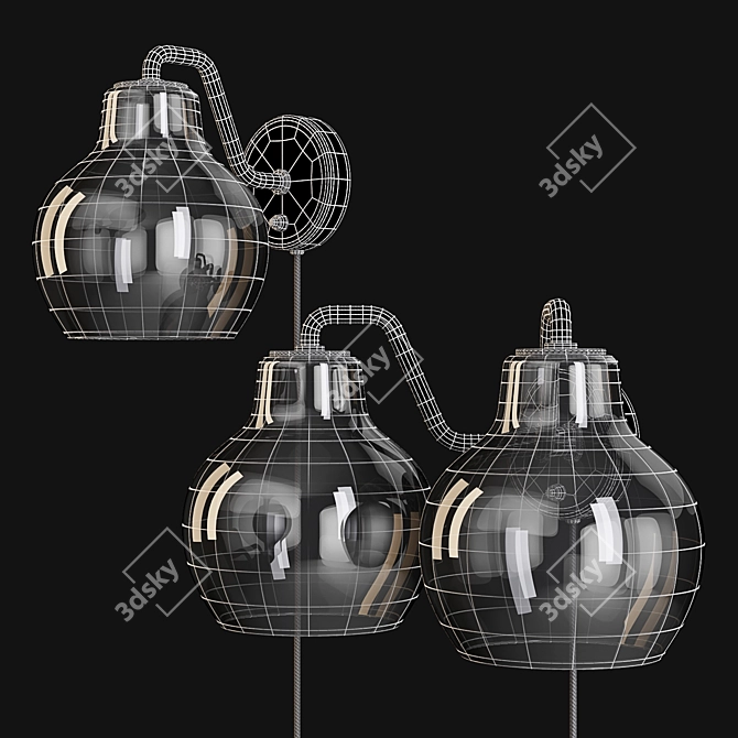Elegant and Versatile Wall Lamps: Louis Poulsen VL Ring Crown Wall 1 and 2 3D model image 2