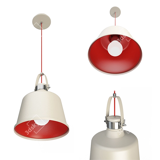 Vintage Lacreu Pendant: Traditional Elegance 3D model image 1