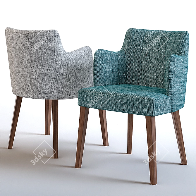 Elegant Gothic Chair: OTTO STELLE 3D model image 1