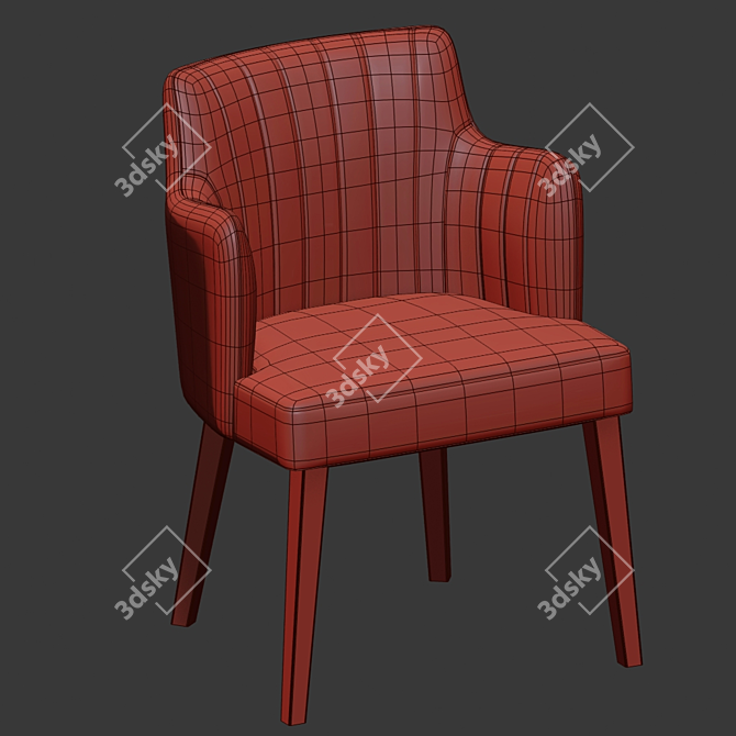 Elegant Gothic Chair: OTTO STELLE 3D model image 3