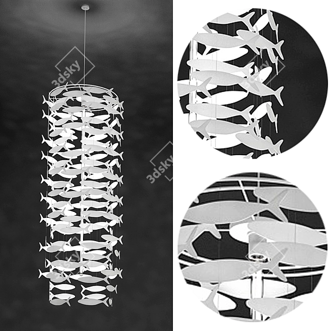 Ocean Inspired Chandelier 3D model image 1