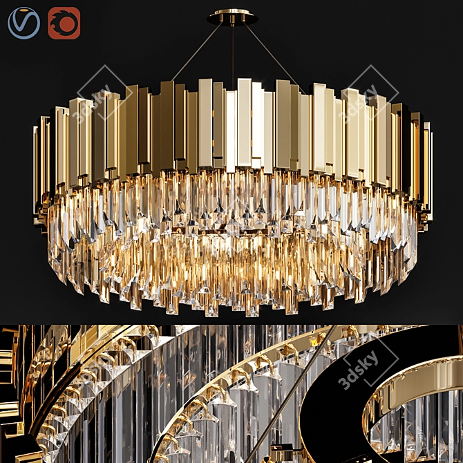 Empire Suspension Mondo Chandelier 3D model image 1