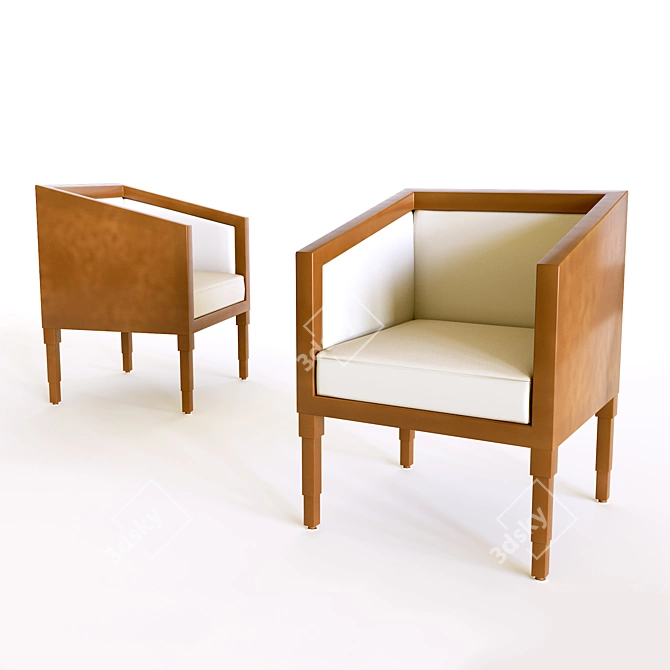 Elegant and Chic Chair 3D model image 1