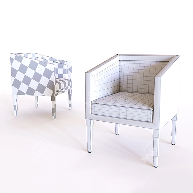 Elegant and Chic Chair 3D model image 2
