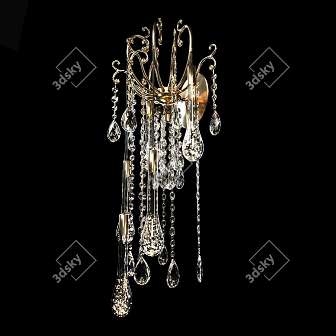 Impero Gold 770mm Italian Wall Sconce 3D model image 2