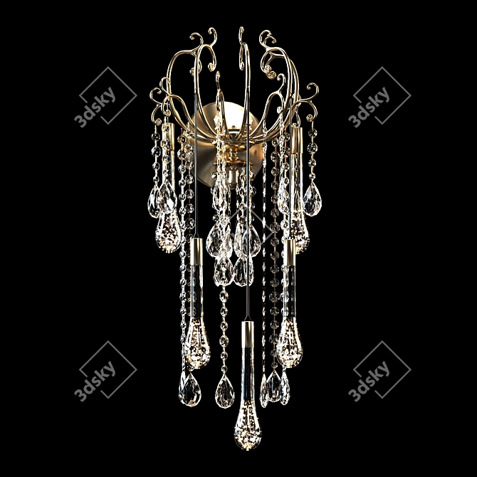 Impero Gold 770mm Italian Wall Sconce 3D model image 3
