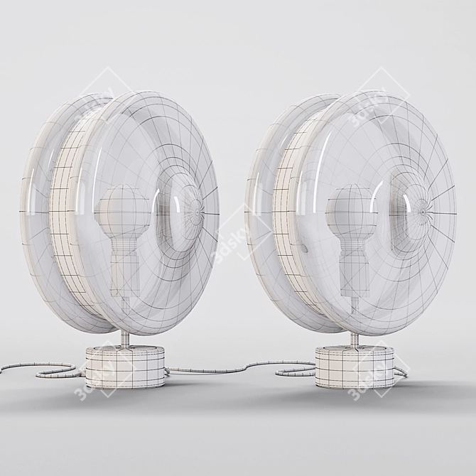 Bomma Orbital Glass Table Lamp: Hand-blown, Hypnotic Design 3D model image 3