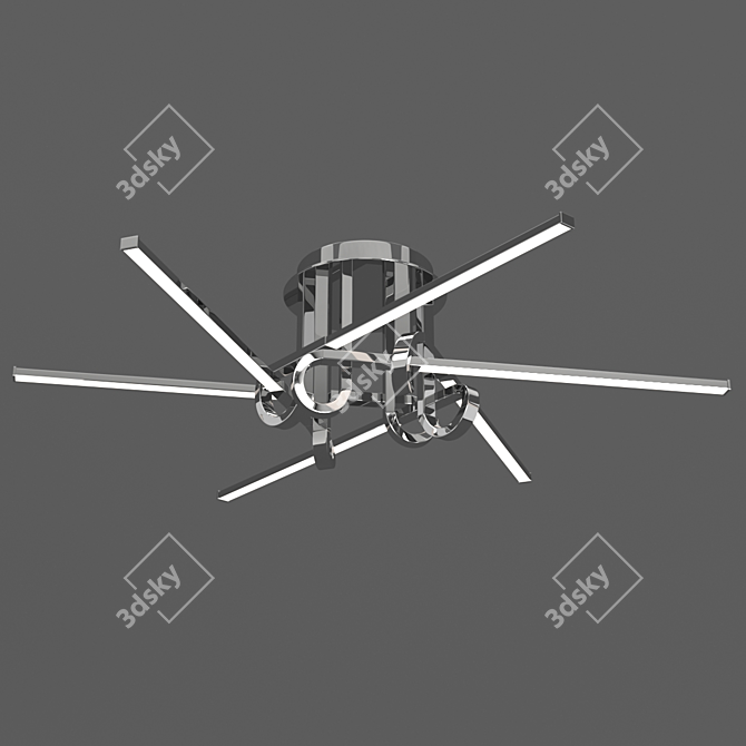 CINTO Ceiling Light 6126: Elegant Aluminum Design 3D model image 1