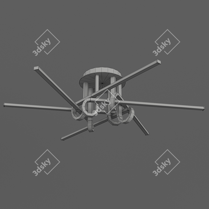 CINTO Ceiling Light 6126: Elegant Aluminum Design 3D model image 2