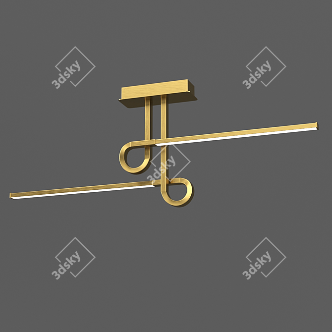 CINTO OM Chandelier - Antique Bronze 3D model image 1
