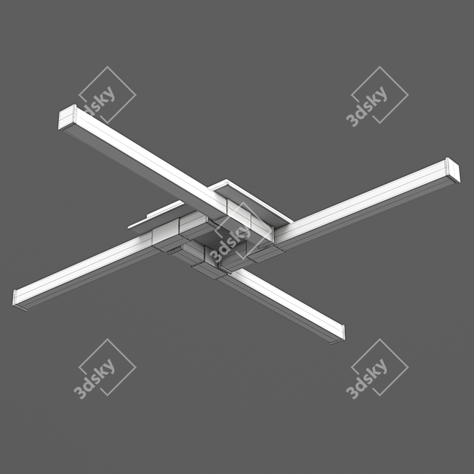 CINTO OM 6130: Modern LED Ceiling Light 3D model image 2