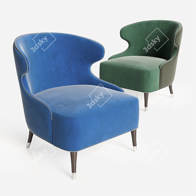 Elegant Contract Lounge Chair 3D model image 1