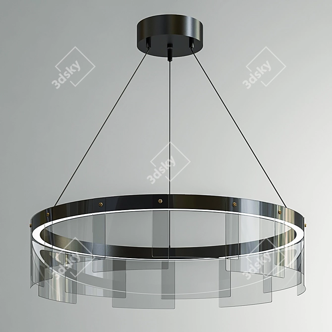 Elegant Stratos Chandelier 3D model image 1