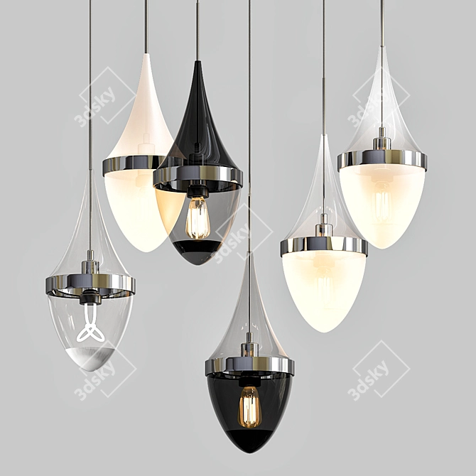 Modern Tech Lighting Pendants 3D model image 1