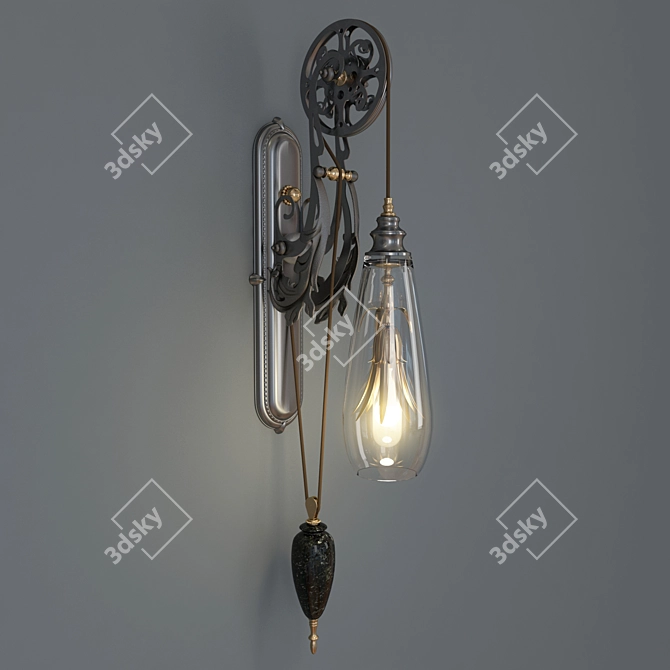 Elegant Lautrec Sconce Illuminates 3D model image 1