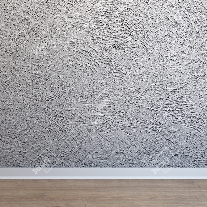 Seamless Ultra HD Stucco Plaster 3D model image 1