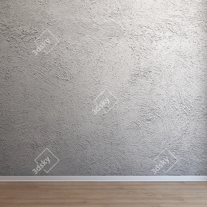 Seamless Ultra HD Stucco Plaster 3D model image 3