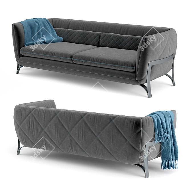 Luxurious Borzalino Athena Sofa: Comfort meets Elegance 3D model image 1